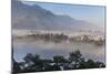 View of Champa Devi, a sacred mountain from Sneha's Care, Bhaisipati, Kathmandu, Nepal, Himalayas,-Thomas L. Kelly-Mounted Photographic Print