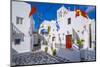 View of chapel and whitewashed narrow street, Mykonos Town, Mykonos, Cyclades Islands, Aegean Sea-Frank Fell-Mounted Photographic Print