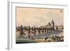 View of Charles Bridge from Kampa Island, Prague, C.1810-null-Framed Giclee Print