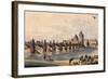 View of Charles Bridge from Kampa Island, Prague, C.1810-null-Framed Giclee Print