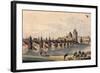 View of Charles Bridge from Kampa Island, Prague, C.1810-null-Framed Giclee Print