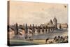 View of Charles Bridge from Kampa Island, Prague, C.1810-null-Stretched Canvas