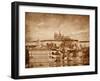 View of Charles Bridge over Vltava River and Gradchany (Prague Castle) and St. Vitus Cathedral Vint-f9photos-Framed Photographic Print