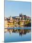 View of Charles Bridge over Vltava River and Gradchany (Prague Castle) and St. Vitus Cathedral-f9photos-Mounted Photographic Print