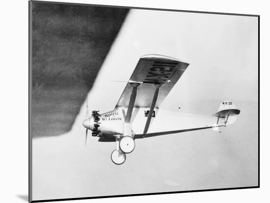 View of Charles Lindberg's Plane-null-Mounted Photographic Print
