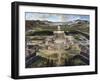 View of Chateau and Gardens of Versailles, Taken from Paris Avenue-Pierre Patel-Framed Art Print