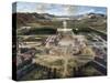 View of Chateau and Gardens of Versailles, Taken from Paris Avenue-Pierre Patel-Stretched Canvas