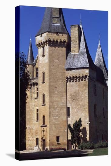 View of Chateau De Clerans, Saint-Leon-Sur-Vezere, Aquitaine, France, 16th Century-null-Stretched Canvas