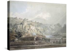 View of Chepstow-Thomas Girtin-Stretched Canvas