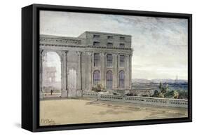 View of Chester Terrace, Regent's Park, London, 1830-Edmund Thomas Parris-Framed Stretched Canvas