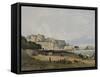 View of Chiatamone and Castel Dell'Ovo in Naples, Italy-null-Framed Stretched Canvas