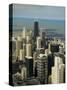 View of Chicago from the Sears Tower Sky Deck, Chicago, Illinois, USA-Robert Harding-Stretched Canvas