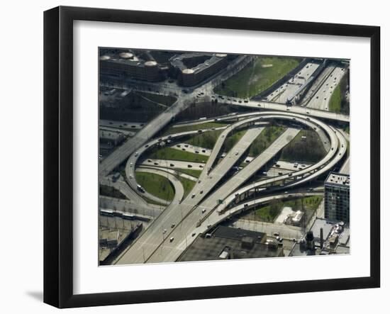 View of Chicago from the Sears Tower Sky Deck, Chicago, Illinois, USA-Robert Harding-Framed Photographic Print