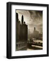 View of Chicago Sky and Skyscrapers-null-Framed Photographic Print