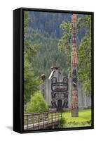 View of Chief Shakes Tribal House, Wrangell, Alaska, USA-Jaynes Gallery-Framed Stretched Canvas