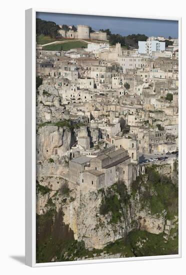 View of Chiesa Di San Pietro Caveoso in the Sassi Area of Matera and the Ravine-Martin-Framed Photographic Print