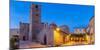 View of Chiesa Parrocchiale di S. Paolo Apostolo church at dusk, Olbia, Sardinia, Mediterranean-Frank Fell-Mounted Photographic Print