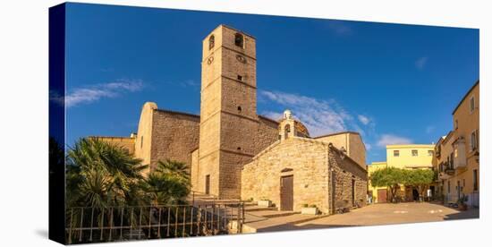 View of Chiesa Parrocchiale di S. Paolo Apostolo church on sunny day in Olbia, Olbia, Sardinia-Frank Fell-Stretched Canvas