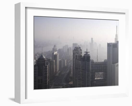 View of China Life Building Looking Towards Nanpu Bridge, Shanghai, China, Asia-Purcell-Holmes-Framed Photographic Print