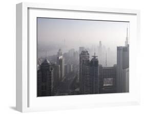 View of China Life Building Looking Towards Nanpu Bridge, Shanghai, China, Asia-Purcell-Holmes-Framed Photographic Print