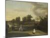 View of Chiswick Villa from a Balcony Above the Cascade with the Lake, 1742-George Lambert-Mounted Giclee Print