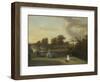 View of Chiswick Villa from a Balcony Above the Cascade with the Lake, 1742-George Lambert-Framed Giclee Print