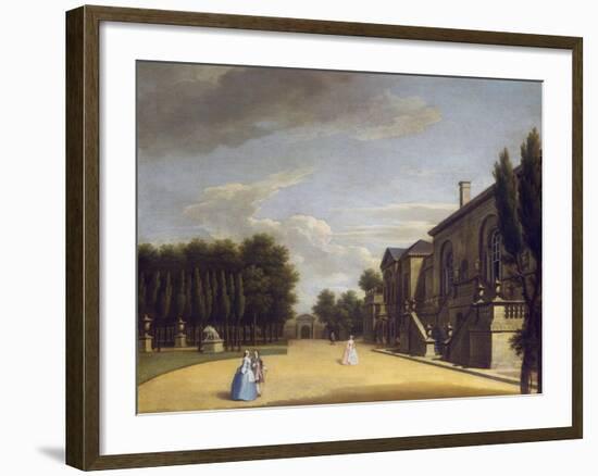 View of Chiswick Villa from the Back to the Inigo Jones Gate, 1742-George Lambert-Framed Giclee Print