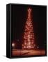 View of Christmas Tree Made of Metal Pipes-null-Framed Stretched Canvas