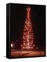 View of Christmas Tree Made of Metal Pipes-null-Framed Stretched Canvas