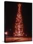 View of Christmas Tree Made of Metal Pipes-null-Stretched Canvas