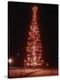 View of Christmas Tree Made of Metal Pipes-null-Stretched Canvas