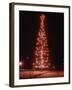 View of Christmas Tree Made of Metal Pipes-null-Framed Photographic Print