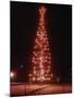 View of Christmas Tree Made of Metal Pipes-null-Mounted Photographic Print