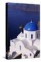 View of Church in Village of Oia on the Island of Santorini, Greece-null-Stretched Canvas