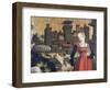 View of City and Castle, Detail of St George Fighting Dragon-null-Framed Giclee Print