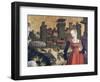 View of City and Castle, Detail of St George Fighting Dragon-null-Framed Giclee Print