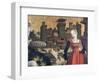 View of City and Castle, Detail of St George Fighting Dragon-null-Framed Giclee Print