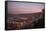 View of City and Ports at Dusk from Paseo 21 De Mayo, Cerro Playa Ancha, Valparaiso-Ben Pipe-Framed Stretched Canvas