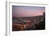 View of City and Ports at Dusk from Paseo 21 De Mayo, Cerro Playa Ancha, Valparaiso-Ben Pipe-Framed Photographic Print