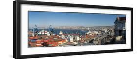 View of City and Ports from Paseo 21 De Mayo, Cerro Playa Ancha, Valparaiso-Ben Pipe-Framed Photographic Print