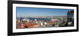 View of City and Ports from Paseo 21 De Mayo, Cerro Playa Ancha, Valparaiso-Ben Pipe-Framed Photographic Print