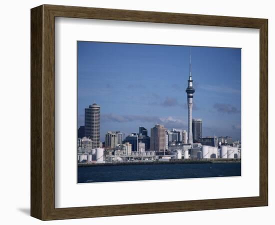 View of City and Tower from the Water, Auckland, North Island, New Zealand-D H Webster-Framed Photographic Print