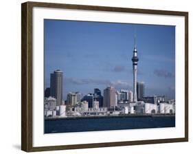 View of City and Tower from the Water, Auckland, North Island, New Zealand-D H Webster-Framed Photographic Print