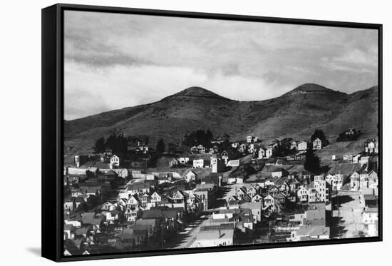 View of City and Twin Peaks - San Francisco, CA-Lantern Press-Framed Stretched Canvas