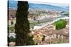 View of City Center of Florence, River Arno, Florence (Firenze), Tuscany, Italy, Europe-Nico Tondini-Stretched Canvas