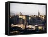 View of City from Calton Hill, Edinburgh, Lothian, Scotland, United Kingdom-Michael Jenner-Framed Stretched Canvas