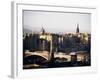 View of City from Calton Hill, Edinburgh, Lothian, Scotland, United Kingdom-Michael Jenner-Framed Photographic Print