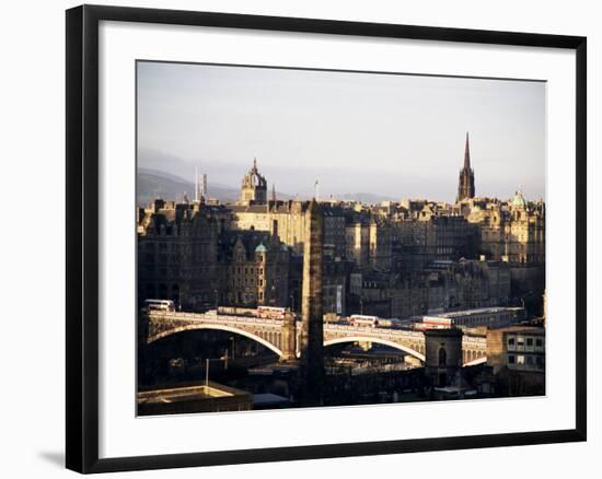 View of City from Calton Hill, Edinburgh, Lothian, Scotland, United Kingdom-Michael Jenner-Framed Photographic Print