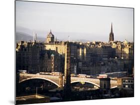 View of City from Calton Hill, Edinburgh, Lothian, Scotland, United Kingdom-Michael Jenner-Mounted Photographic Print