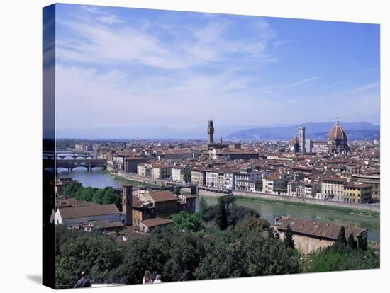 View of City from Piazzale Michelangelo, Florence, Tuscany, Italy-Hans Peter Merten-Stretched Canvas